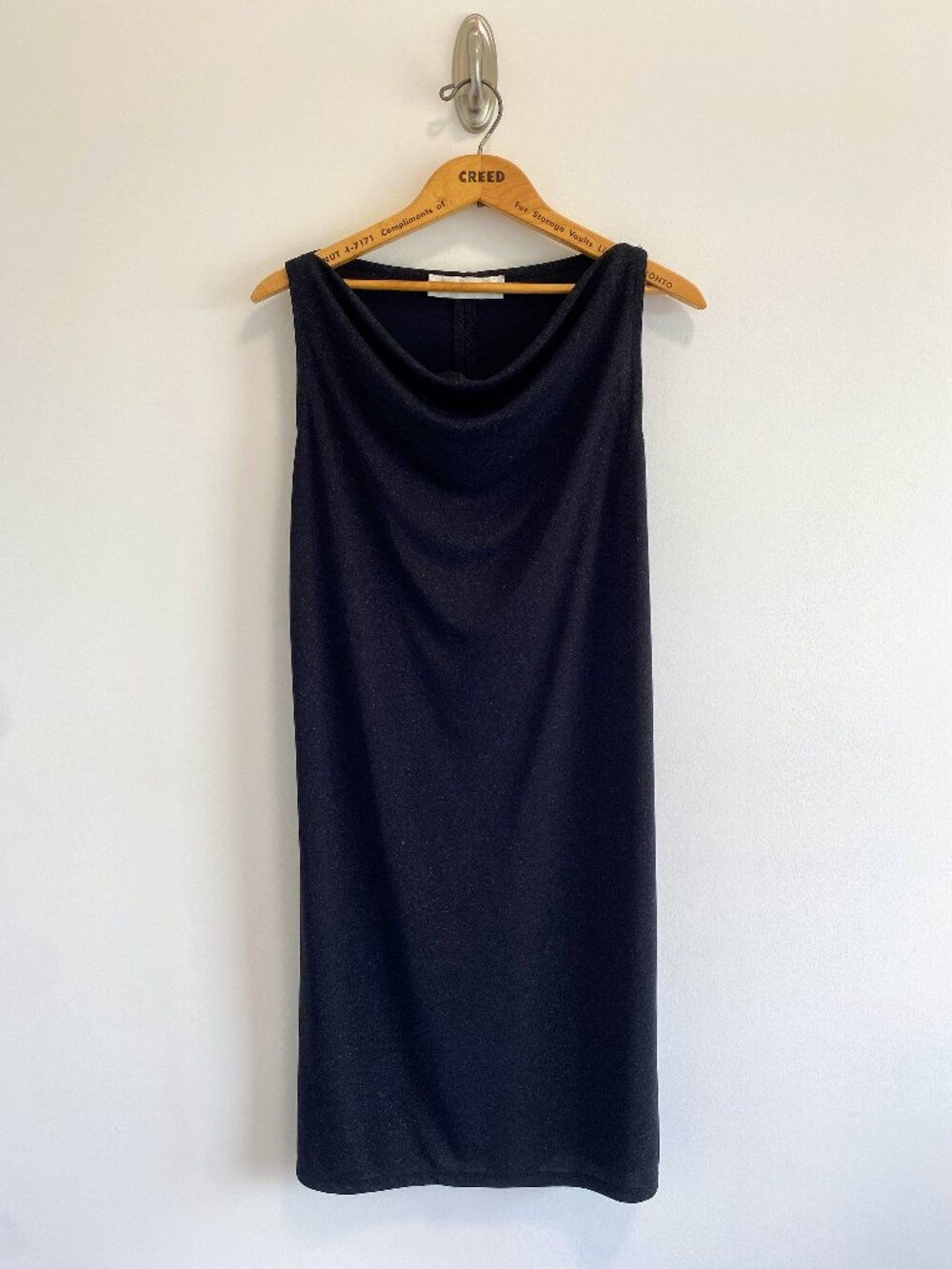 Vintage Little Black Cowl Neck Dress / Y2K